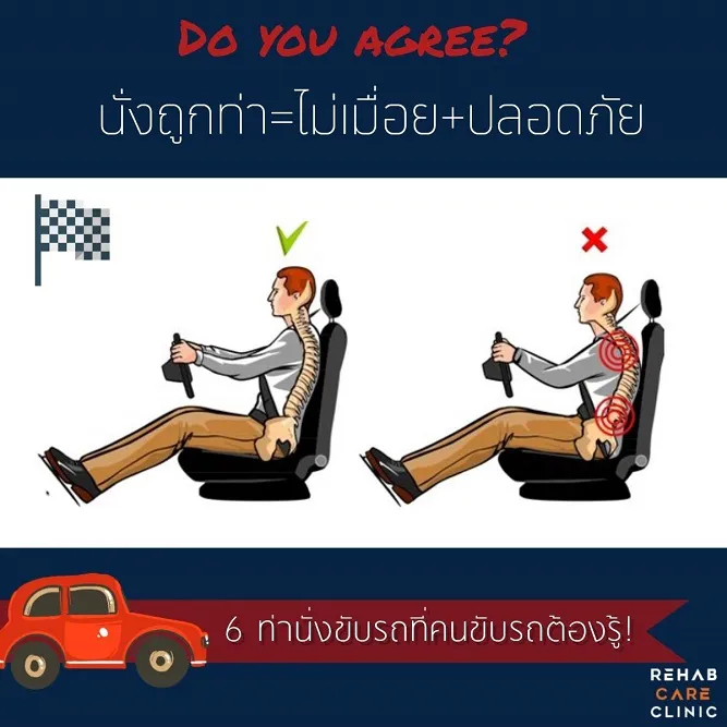 6 ท่านั่งขับรถท่คนขับรถต้องรู้
